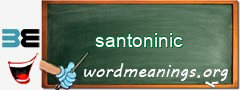 WordMeaning blackboard for santoninic
